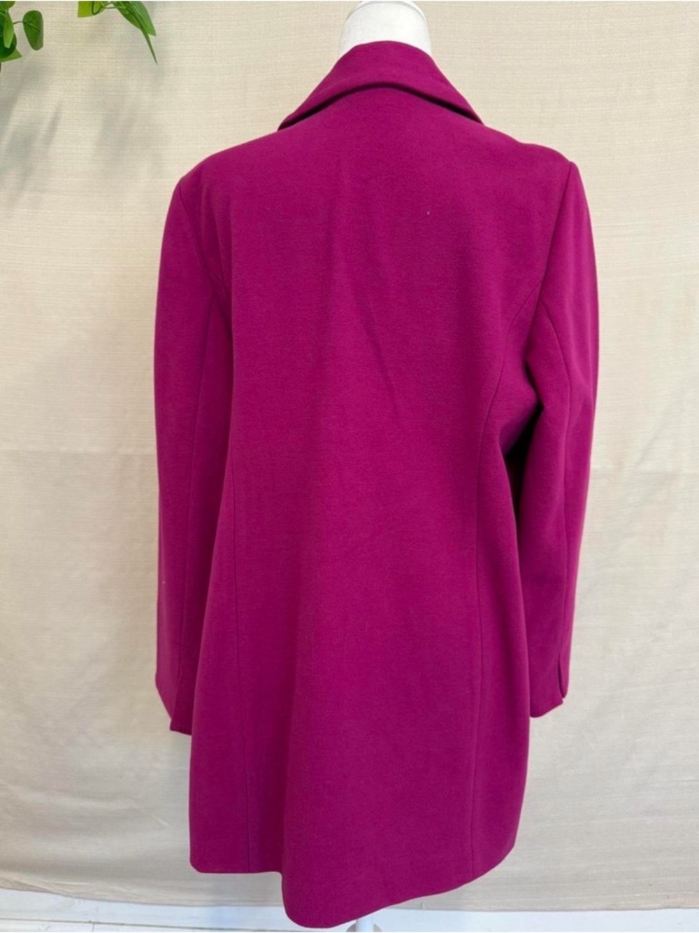Chico's Vibrant Fuchsia Single-Button Trench Coat - Picture 3 of 8